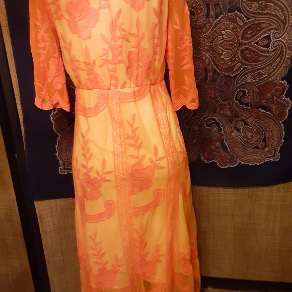 Reba Boho Peasant Layered Lace Dress - Picture 3 of 3